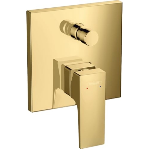 hansgrohe Wannenarmatur Metropol, Unterputz Einhebel-Wannenmischer, Polished Gold Optik