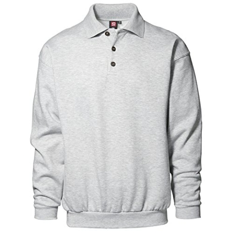 Pionier 41309-4XL Klassisches Polo-Sweatshirt "601", Grau Meliert, 4XL