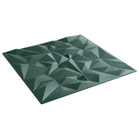vidaXL Wandpaneele 24 Stk. Grün 50x50 cm XPS 6 m² Amethyst, Wandplatte, Wandverkleidung, Wanddekoration, Wandplatten, Wandfliese, Wand Verkleidung