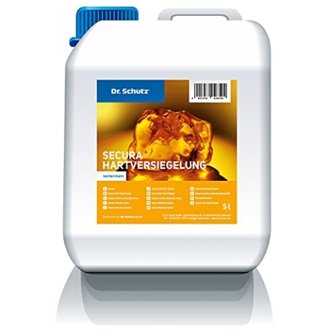 Dr. Schutz Secura Hartversiegelung seidenmatt 5L für elastische Bodenbeläge | Versiegelung für PVC, CV, Linoleum | Bodenversiegelung, Schutzversiegelung, Bodenbeschichtung | Vinylboden versiegeln