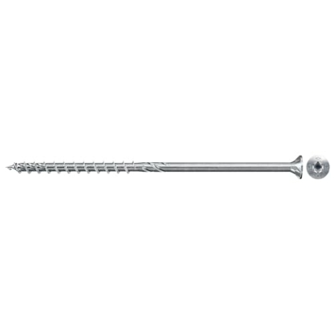 fischer PowerFast II CTP 8,0 x 340, kraftvolle Holzbauschraube mit Senkkopf, Innenstern-Aufnahme und Teilgewinde, für den konstruktiven Holzbau, 50 Stk.