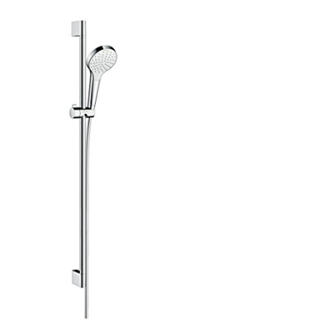 hansgrohe Croma Select S wassersparendes Duschset 0,90m, Weiß/Chrom