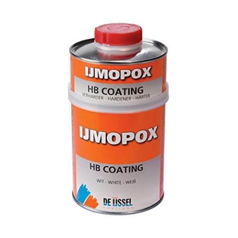 De IJssel HB Coating / IJmopox, Epoxid beschichtung | Weiß | 0,75L | Mit Härter, gegen Osmose und Korrosion