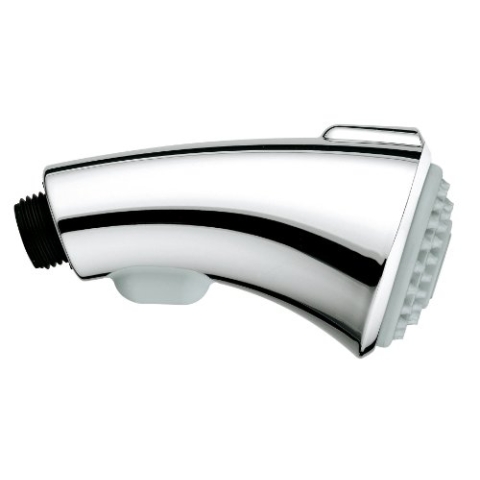GROHE Spülbrause (Original Ersatzteil, Langlebig, Robust, Herstellergarantie: 5 Jahre, Passgenau), Chrom/Night Time Grey, 46173NC0