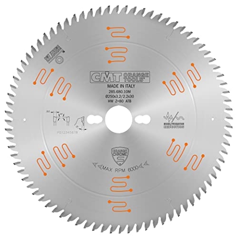 CMT Orange Tools 285.680.10M - Kreissäge HW 250 x 3,2/2,2 x 30 Z80 5atb verchromt