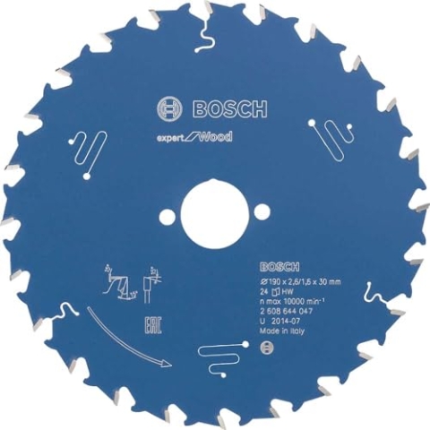 Bosch Professional Kreissägeblatt Expert for Wood (Holz, 190 x 30 x 2 mm, 24 Zähne, Zubehör Kreissäge)
