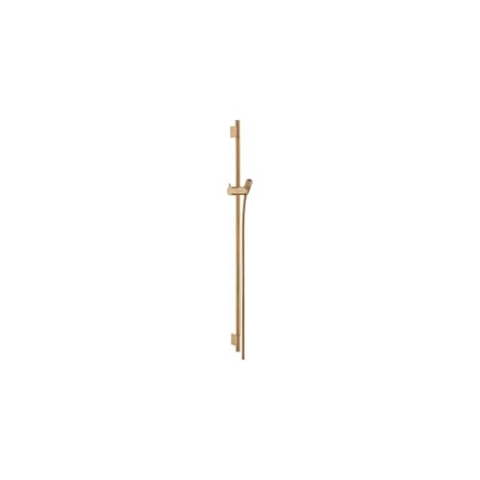 hansgrohe Duschstange Unica' S Puro 0,90m mit Brauseschlauch 1,60m, Brushed Bronze