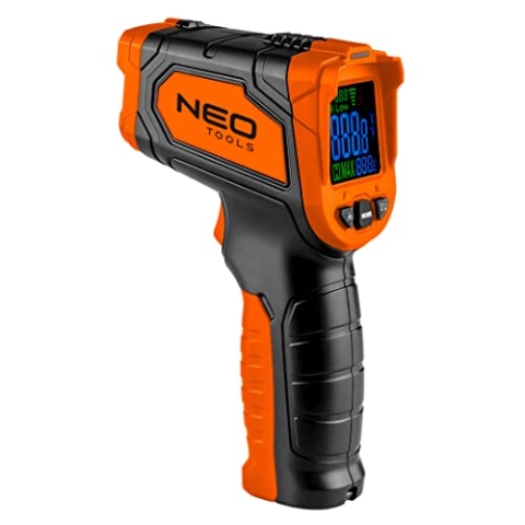 NEO TOOLS Temperaturschätzungsinstrument, Pyrometer, Instrument zur Temperaturschätzung (C-50~880, F-58~1616), Genauigkeit von +/- 1,5%+1 °C, berührungslos, wasserdicht, IP54, nicht Medizinprodukt