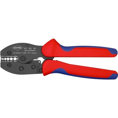 KNIPEX PreciForce Crimpzange mit Mehrkomponenten-Hüllen brüniert 220 mm 97 52 30 SB