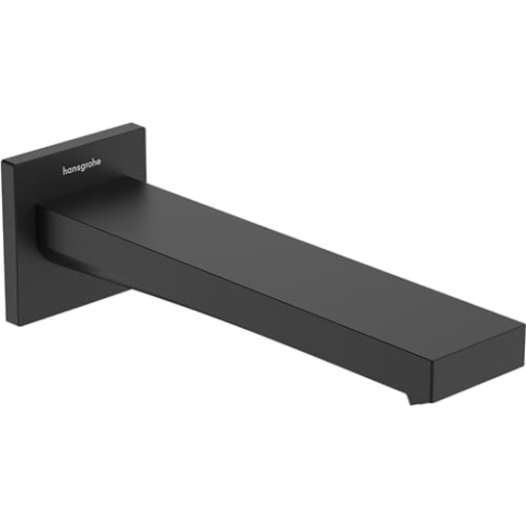 hansgrohe Tecturis E - Badewanneneinlauf, Wanneneinlauf mit Auslauf Länge 210 mm, Badewannenarmatur, Mattschwarz