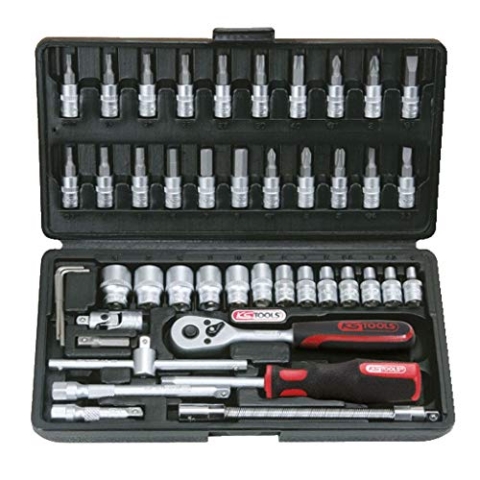 KS Tools Superlock Steckschlüssel Satz Steckschlüsselsatz Ratschenset 46 tlg. 1/4 Inch