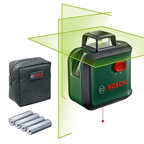 Bosch Kreuzlinienlaser AdvancedLevel 360 (3 Laserlinien inkl. 360° zum Ausrichten im ganzen Raum)