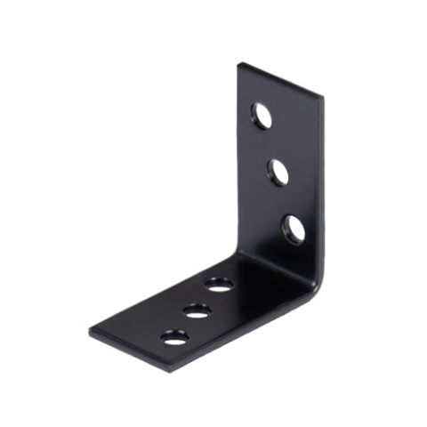 Alberts 824853 Winkelverbinder Winkelverbinder-schwarz-kunststoffbeschichtet-40 x 40 x 20 mm | 100er Set, schwarz