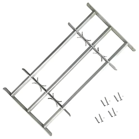 vidaXL Fenstergitter mit Schrauben Ausziehbar 1000-1500mm Einbruchschutz