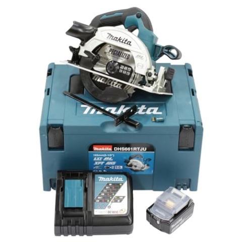 Makita DHS661RTJU Akku-Handkreissäge 57 mm 18 V mit Bluetooth / 5,0 Ah, 2 Akkus + Ladegerät im MAKPAC