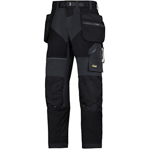 Snickers Workwear Herren Snickers bukser FlexiWork Arbeitshose m HP, Schwarz, 50 EU
