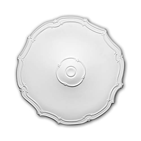 PRO[f]home® - Rosette 156016 Zierelement Deckenelement Jugendstil weiß Ø 48,0 cm Profhome