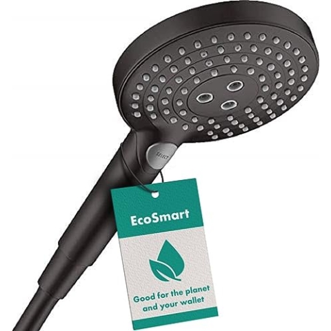 hansgrohe wassersparender Duschkopf Raindance Select S 120 (Regendusche, 3 Strahlarten), Mattschwarz