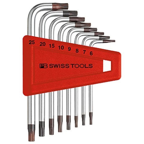 PB Swiss Tools Winkelschraubendreher- Satz im Kunststoffhalter 8-teilig T6-T25