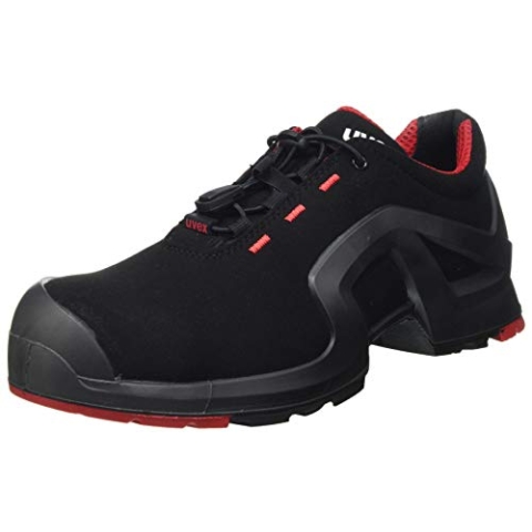 Uvex 1 x-tended Support Arbeitsschuhe - Sicherheitsschuhe S3 SRC ESD - Rot-Schwarz - Weite 12 / Weit - GR, Größe:44