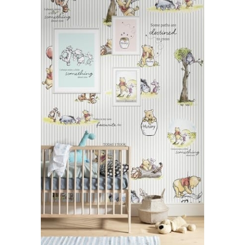 Komar Disney Fototapete | Winnie PUUH | Größe 200 x 280 cm | Kinderzimmer, Babyzimmer, Dekoration, Tapete, Wandgestaltung, Puh, Bär