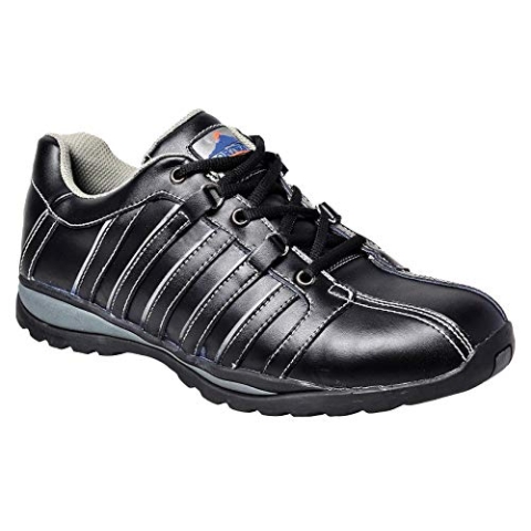 Steelite Arx Herren Sicherheits Turnschuhe Stiefel Zehenkappe Zwischensohle Rutschfest Arbeitsbekleidung FW33 - Schwarz, EU 43