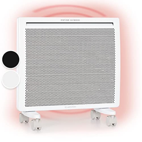 Klarstein Elektroheizung, Konvektor & Infrarotheizung Freistehend, Elektroheizung Energiesparend, Erkennung Offener Fenster, Heizung Elektrisch, Heizkörper Elektrisch mit Thermostat, 1000 W