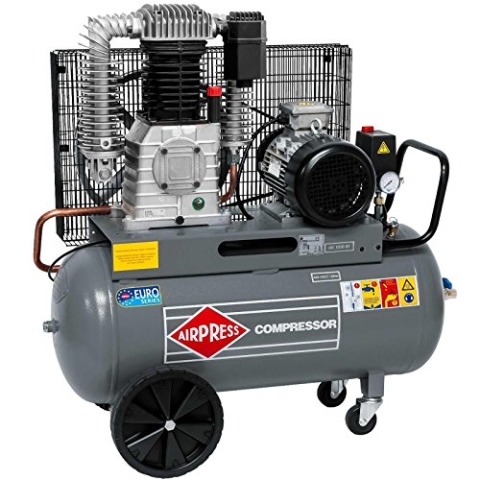 Airpress® ölgeschmierter Druckluft-Kompressor HK 1000-90 7,5 PS | 5,5 kW 11 bar 90 Liter Kessel 400 Volt) großer Kolben-Kompressor HK 1000-90