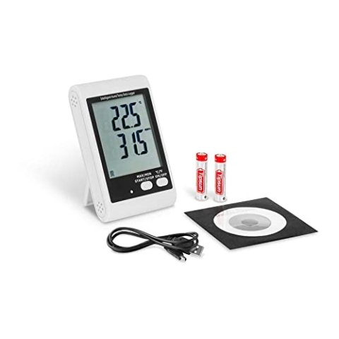Steinberg Systems SBS-DL-123L Datenlogger für Temperatur und Feuchte Temperaturlogger mit Display Hygrometer Klimalogger mit Mini-USB-Anschluss