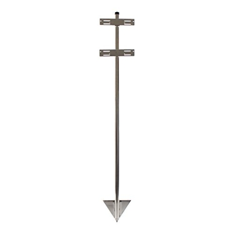 Rottner Inox Briefkastensänder Edelstahl HxBxT 1705x240x54 mm für alle Rottner Briefkästen zur freistehenden Montageinklusive Bohranleitung und Verankerungsmaterial