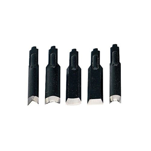 PROXXON 28572 Satz Schnitzmesser in 5 verschiedenen Formen, Schwarz