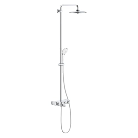GROHE Euphoria SmartControl System 260 Mono - Duschsystem mit Thermostat-Wannenbatterie (wassersparend, 3 Strahlarten, höhenverstellbares Gleitelement), chrom, 26510000