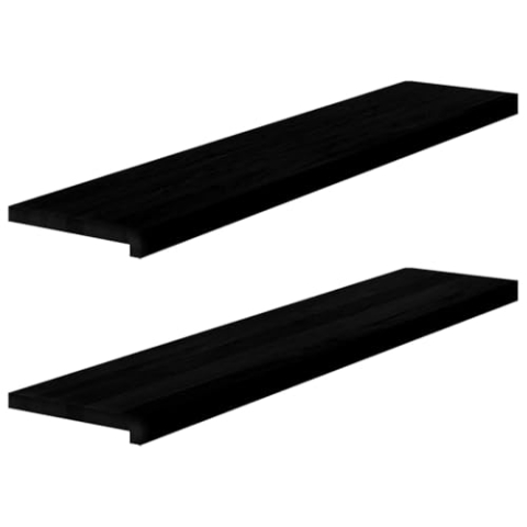 vidaXL Fensterbänke 2 Stk. Dunkelbraun 120x25x2 cm Massivholz Eiche, Fensterbrett, Holz Treppenstufe, Holz Fensterbrett, Fensterbank Eichenholz