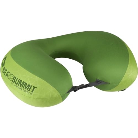 Sea to Summit - Aeros Premium Lendenkissen - Aufblasbares Stützkissen - Entlastung des unteren Rückens - Polyestergewebe 50D - Kompakte Reisetasche - Arbeit, Reisen & Autofahrten - Lime Green - 93g