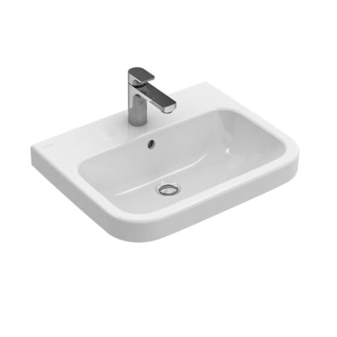 Villeroy&Boch Waschtisch Architectura 4188 550x470mm 3-LArm mittl HL durchg Überl Eckig WeißAlpin