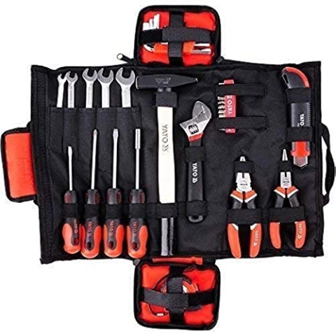 Werkzeugtasche 44-teilig , Zangen, Schlüssel, Bits, Hammer, Messer u.a. , Werkzeugkoffer
