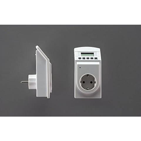 TFA Dostmann Thermo-Timer mit Zeitschaltuhr 37.3000, Schaltleistung bis 3600 Watt, Thermostat- oder Zeitschaltuhr-Mode, weiß