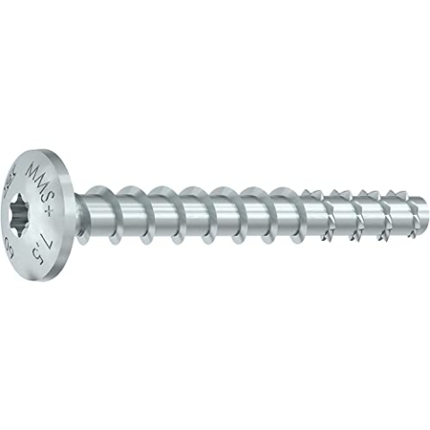 Heco 49856 verzinkt Multi-Monti Montageschienenanker, 7.5 x 50 mm, 100 Stück