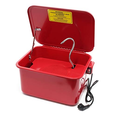 Wiltec Teilewaschgerät 13L aus Stahl 470x360x250mm Teilereiniger mit Pumpe inkl Kleinteilewanne Teilewaschbecken Teilewäscher Waschbecken