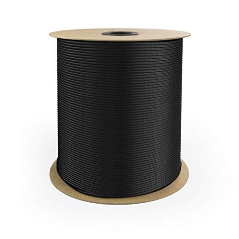 DQ-PP POLYPROPYLENSEIL | 8mm | 90m | SCHWARZ | Traglast bis 750 kg Flechtleine Textilseil Leine Schnur Rope Kordel Kunststoffseil geflochten