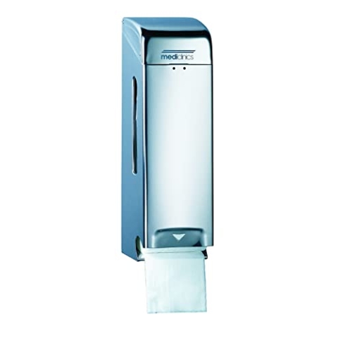 Mediclinics PR0781C - Abschließbarer Toilettenpapierspender Für 3 Rollen, Farbe:Edelstahl Glänzend