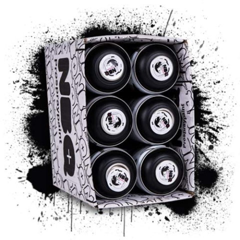 NBQ Packs Spray Paint Matte Finish Street Art RESTAURIERUNG Dekoration DYV Graffiti NIEDRIGER Druck (SCHWARZ, 12)