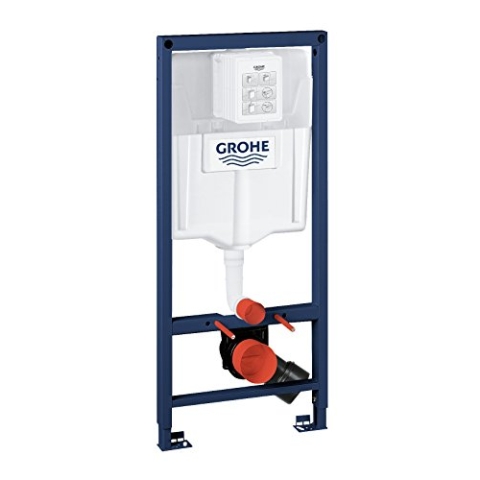 GROHE Rapid SL, Vorwandelement für Wand WC (1,13m hoch, Installationssystem mit Stahlrahmen, komplett vormontiert, inkl. Spülkasten & Befestigungsmaterial, höhenverstellbar), 38528001