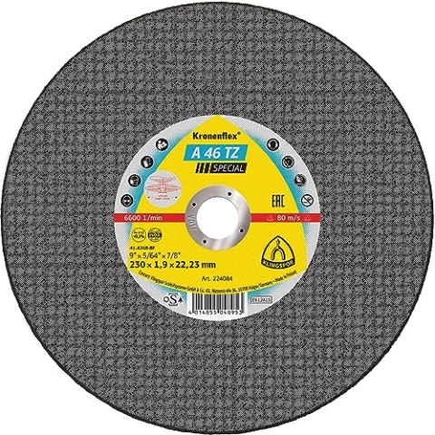 Klingspor 187171 A 46 TZ INOX SPECIAL, Trennscheibe INOX, Spezial, Verpackungseinheit 25, 125X1,6X22,23, G, 25