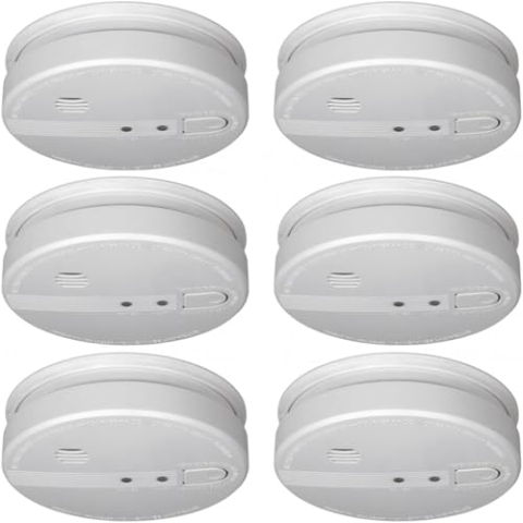 ELRO FS1105P Rauchwarnmelder Set, 230V, vernetzbar mit 5-Jahres Batterie, EN14604 konform, 6er Pack