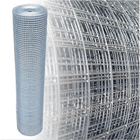 Volierendraht Verzinkt Maschenweite 12x12mm 4-Eck verzinkter Stahl Drahtgitter (200cm x 12,5m, 0,80mm)