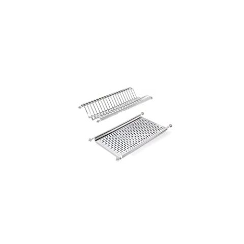 Emuca - Abtropfsystem für das Geschirr, Schranktiefe 60cm, Innenraum 535-570mm, Edelstahl