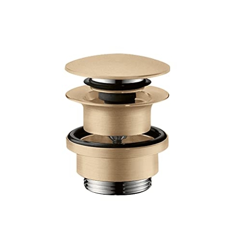 hansgrohe Ablaufgarnitur Push-Open für Waschtisch- und Bidetmischer, Brushed Bronze