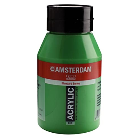 Amsterdam Standard Series Acrylic Jar 1000ml Permanentgrün hell 618 (17716182)