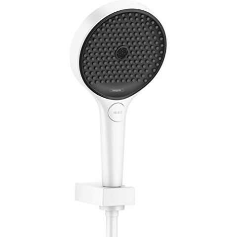 hansgrohe Duschsystem Rainfinity 130mm (Duschkopf, Schlauch 125cm, Halter, 3 Strahlarten) mattweiß